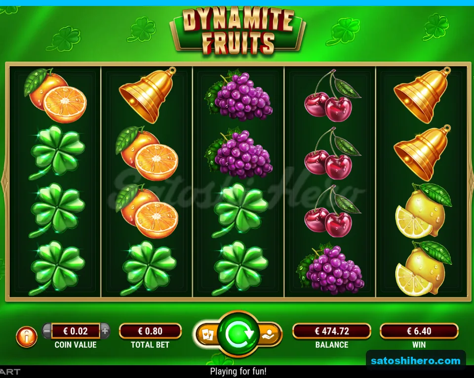 $6.40 win shown with clovers across first three reels