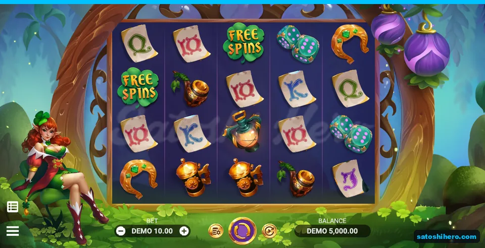 Fresh 5x4 board showing clovers, horseshoe, dice, pipe, lantern and cards