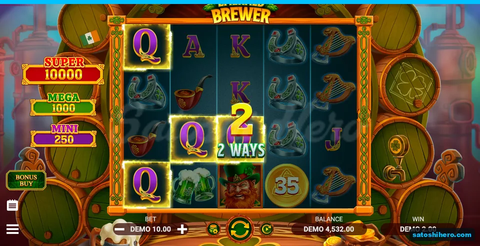 Three Q symbols show a 2.00 DEMO win
