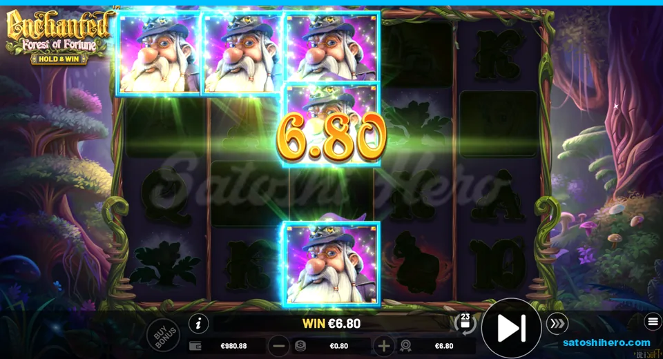 $6.80 win counter with wizard symbols outlined