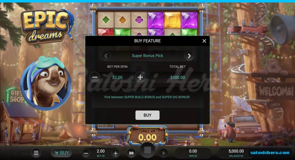 Buy panel shows $500.00 option