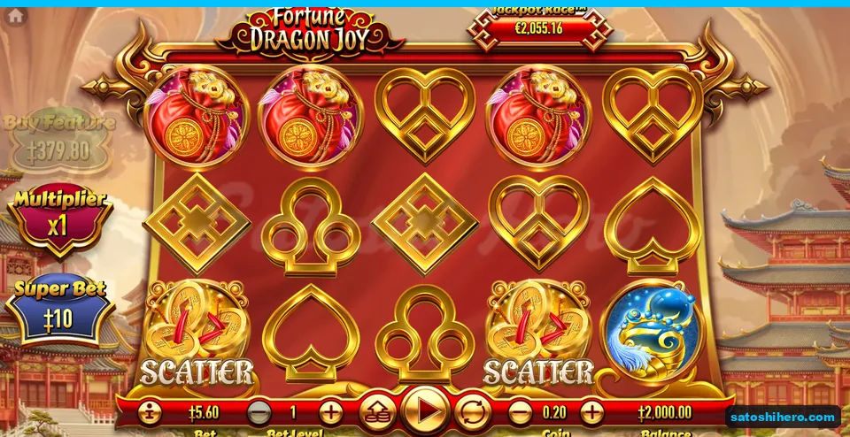 Reels rested on red and gold symbols