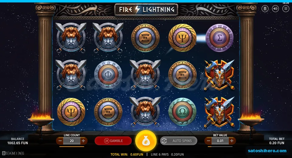 Win screen with swordsmen and 0.60 total