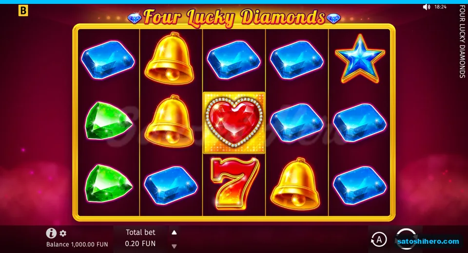 Base reel screen with gems and bells