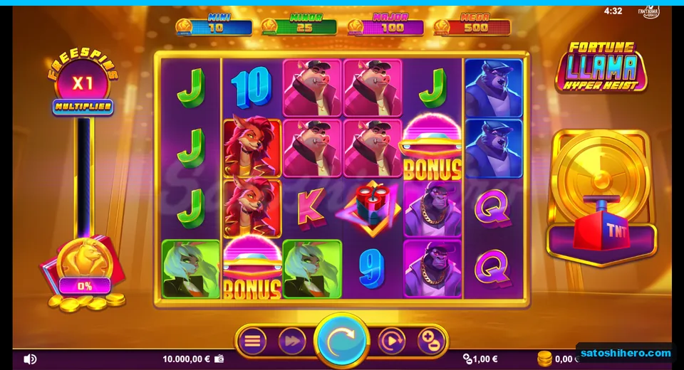 Settled six-reel grid with animal symbols