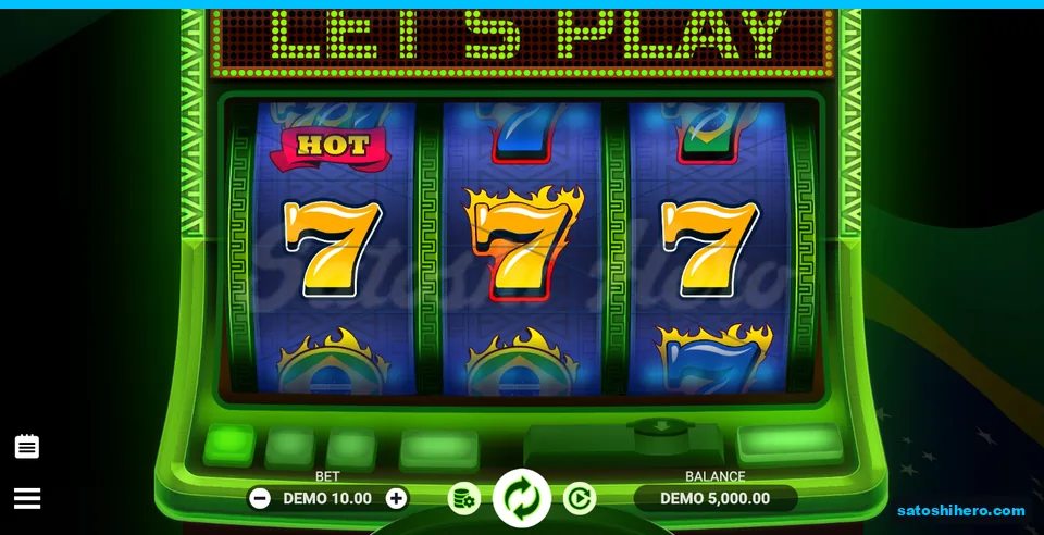 Three reels show flaming and plain sevens above 10.00 bet