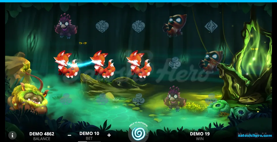 $19 win shown beneath three linked foxes on middle row