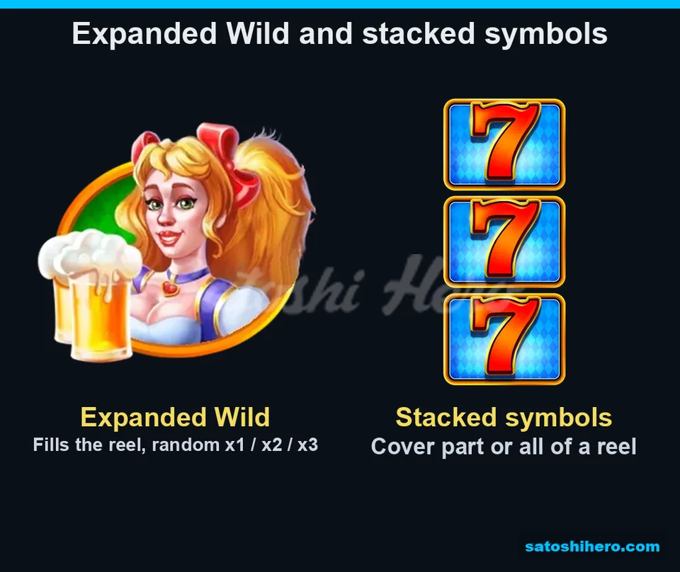 Info screen showing expanded Wild and stacked sevens