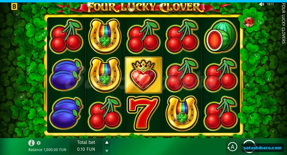 Base reels with fruit symbols and bet bar
