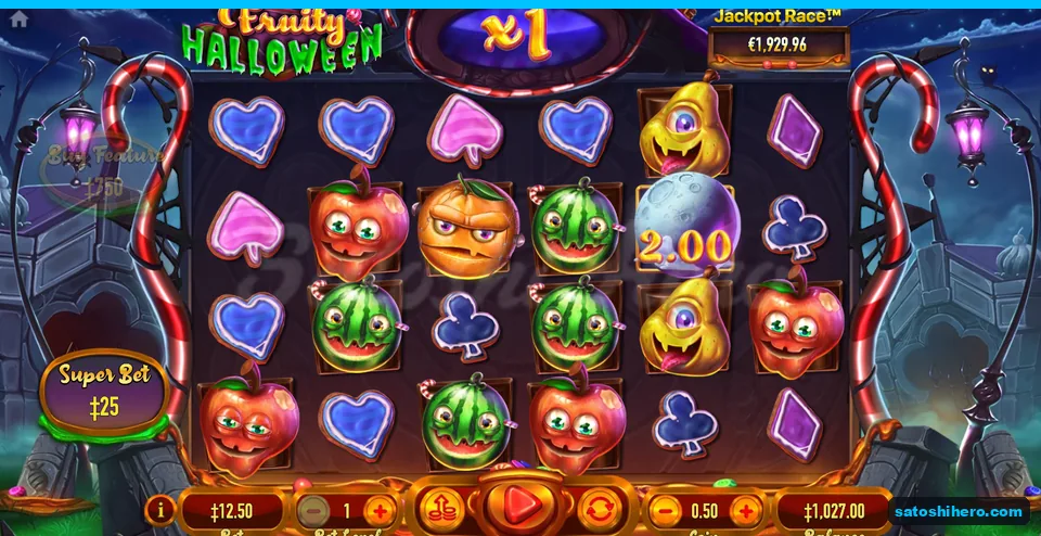 Reels settled on grinning fruit symbols
