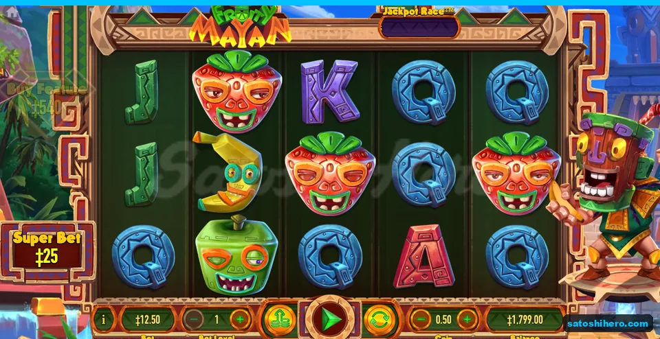 Base grid settled with tiki fruit symbols