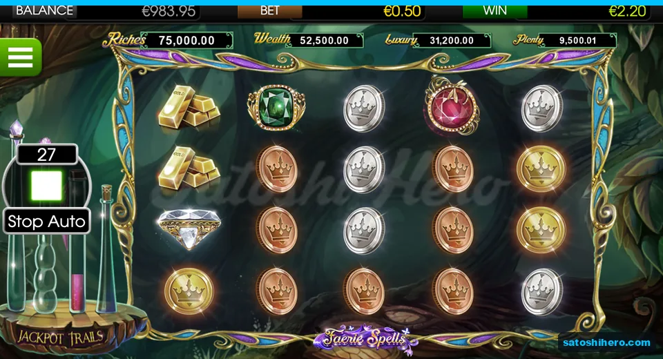 $2.20 win shown during treasure free spins