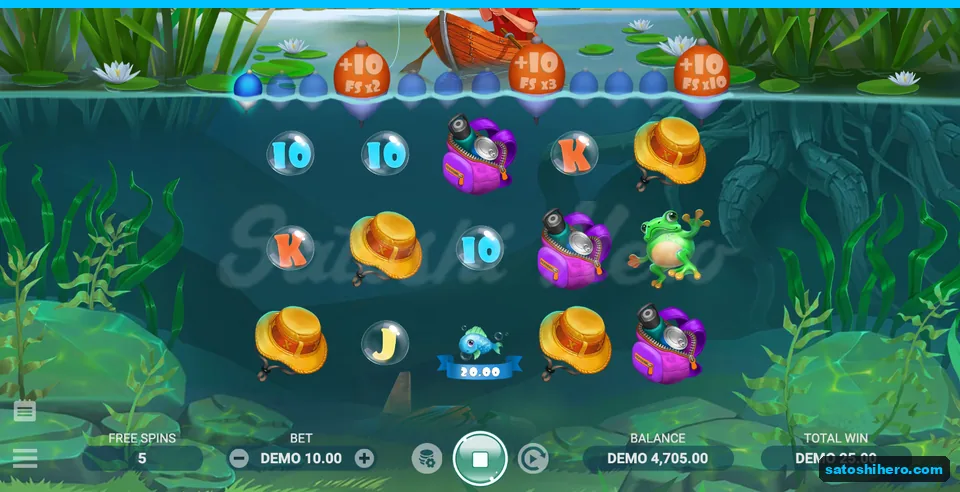 Five spins left with 25.00 total win