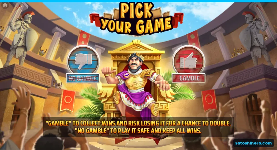 Choice screen opened with emperor and two buttons