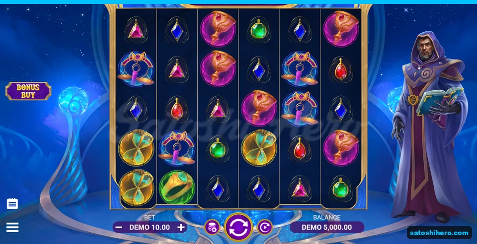 Settled 6x5 board with charms and gems