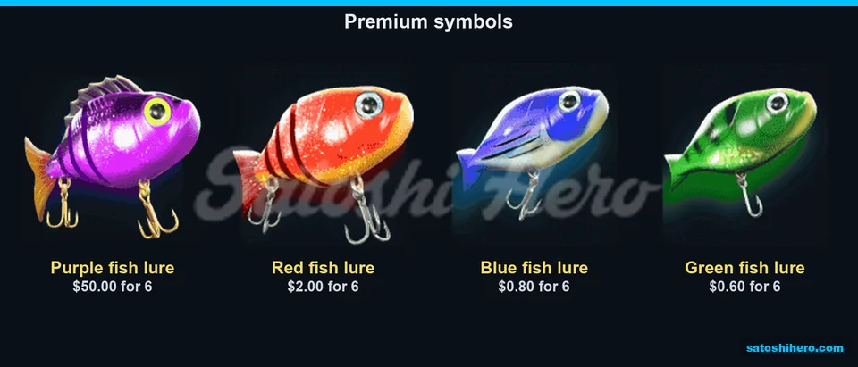 Premium lure symbols with $50.00 top pay