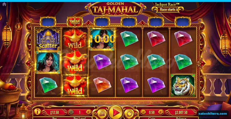 Expanded Wild landed beside Scatter and princess win