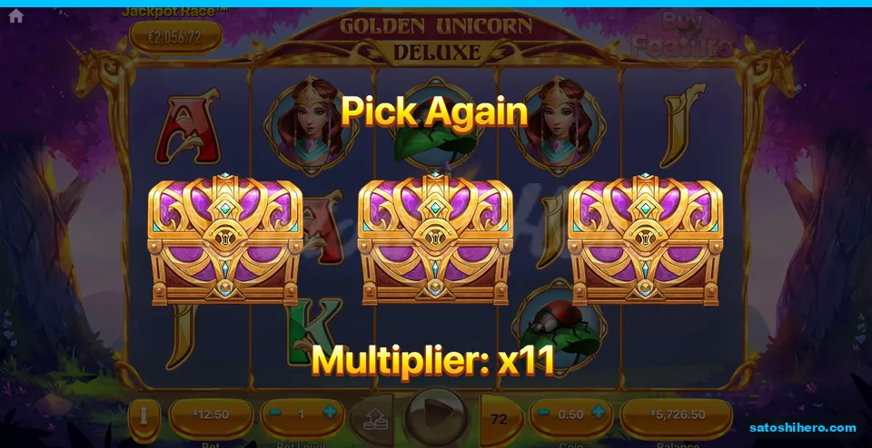 Three closed chests under pick prompt