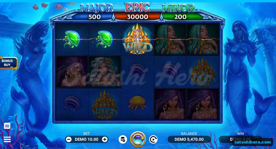 DEMO 4.00 win across green jellyfish
