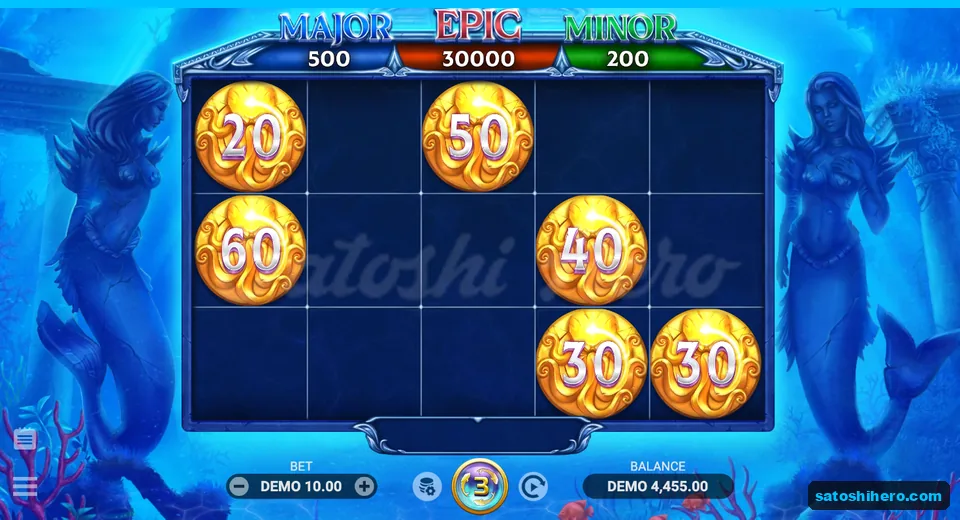 Six coin values locked with 3 respins