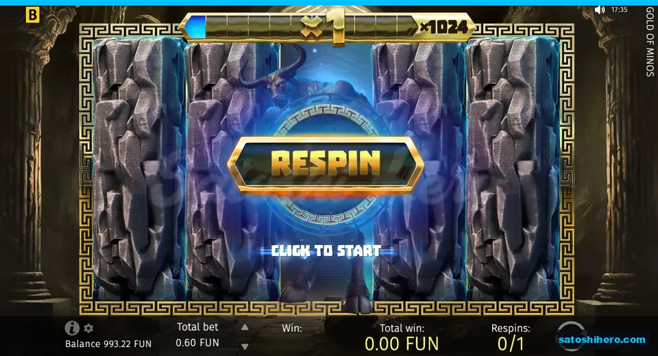 Respin screen with stone blocks