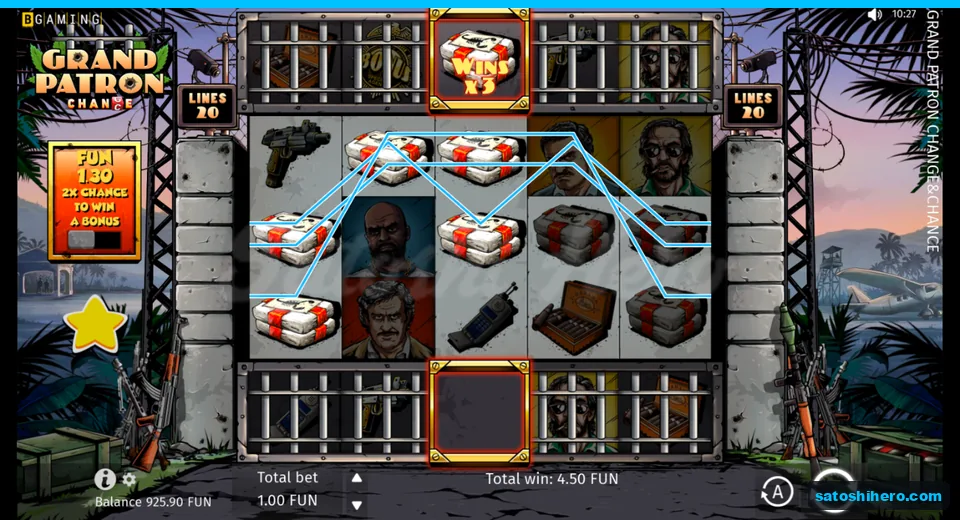 Win screen with brick lines and x3 panel