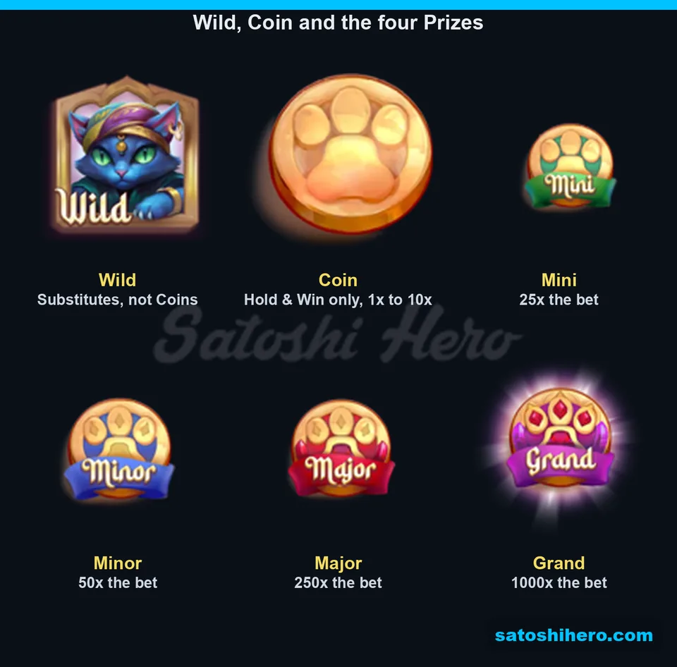 Info screen showing wild, coin and prize badges