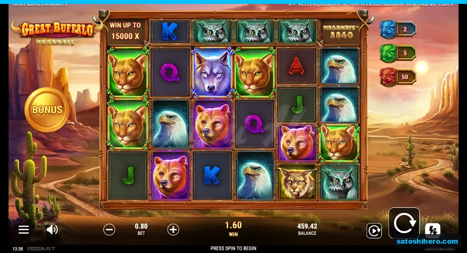 1.60 win settled across animal symbols