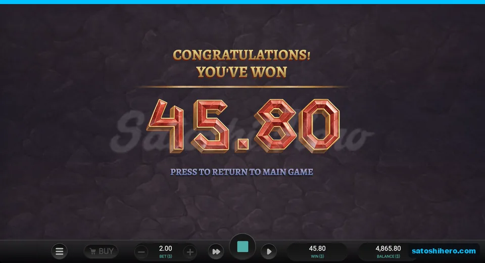 End screen shows a $45.80 return