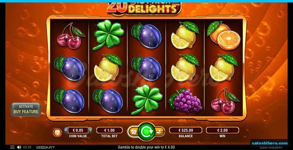 $2.00 plum line win with gamble prompt