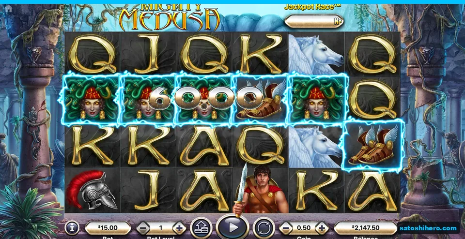 Three Medusa Wilds formed a $60 way win