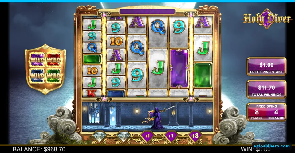 Free spins grid with $11.70 total