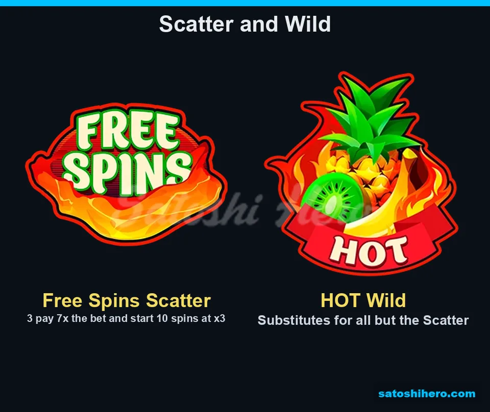 7x scatter reward beside HOT Wild tile