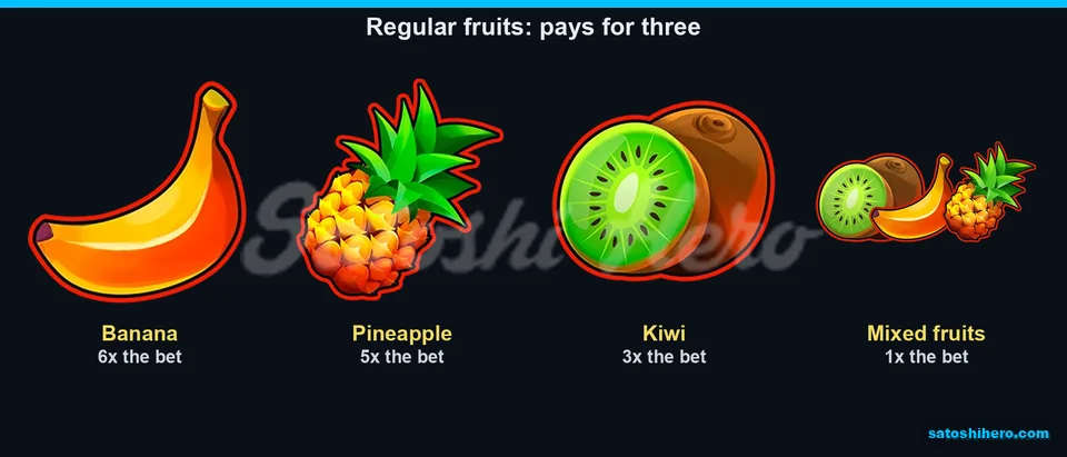 6x banana and lower plain fruit pays