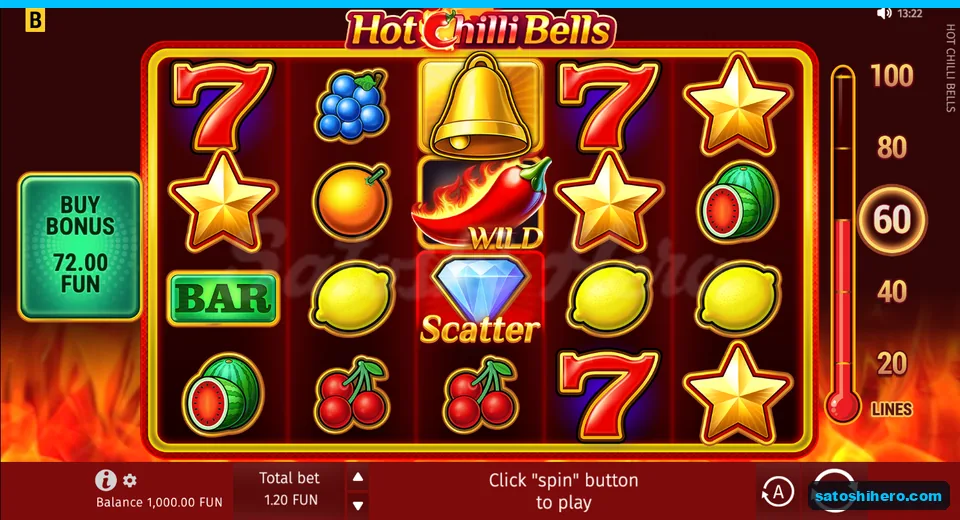 Screen showing starting board and controls