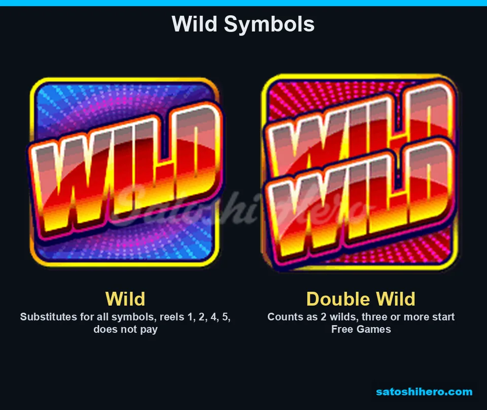 Wild and double wild shown with reel notes