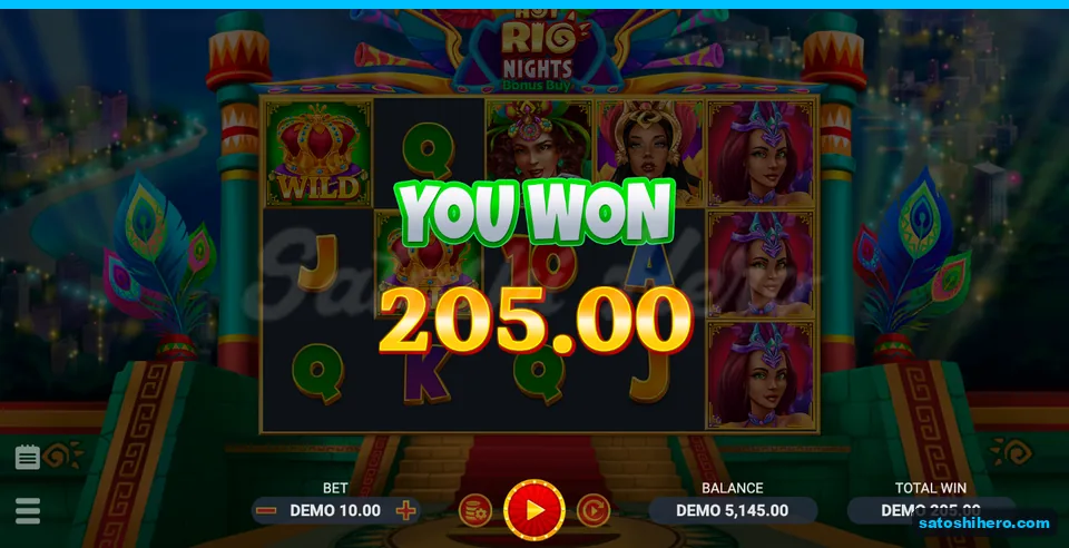 205.00 win banner over Wild and dancers
