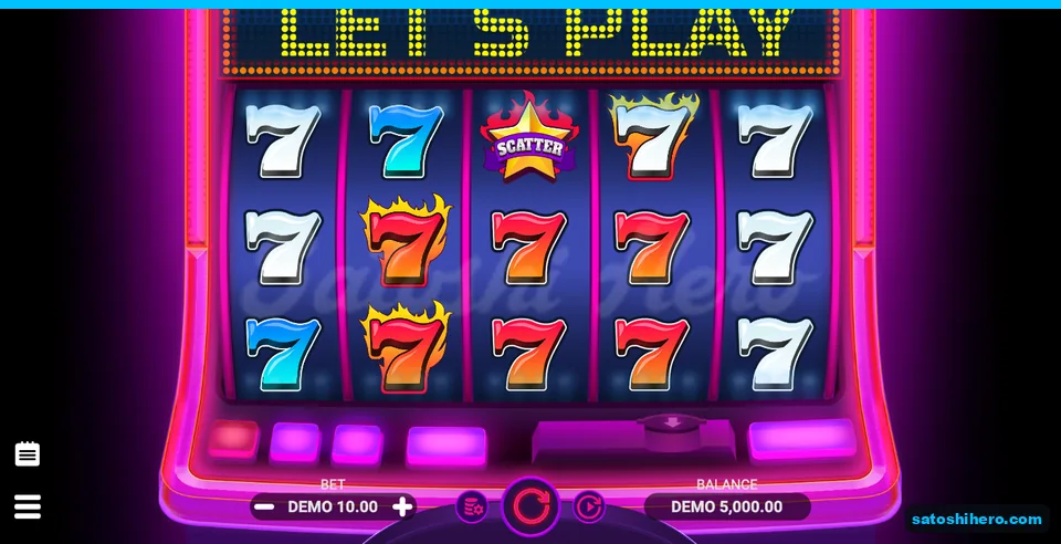 5 by 3 reels under Let’s Play marquee