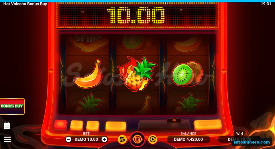 10.00 mixed fruit win across the reels