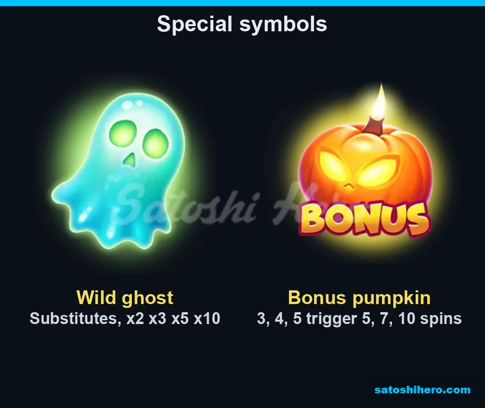 Info screen showing Wild ghost and Bonus pumpkin