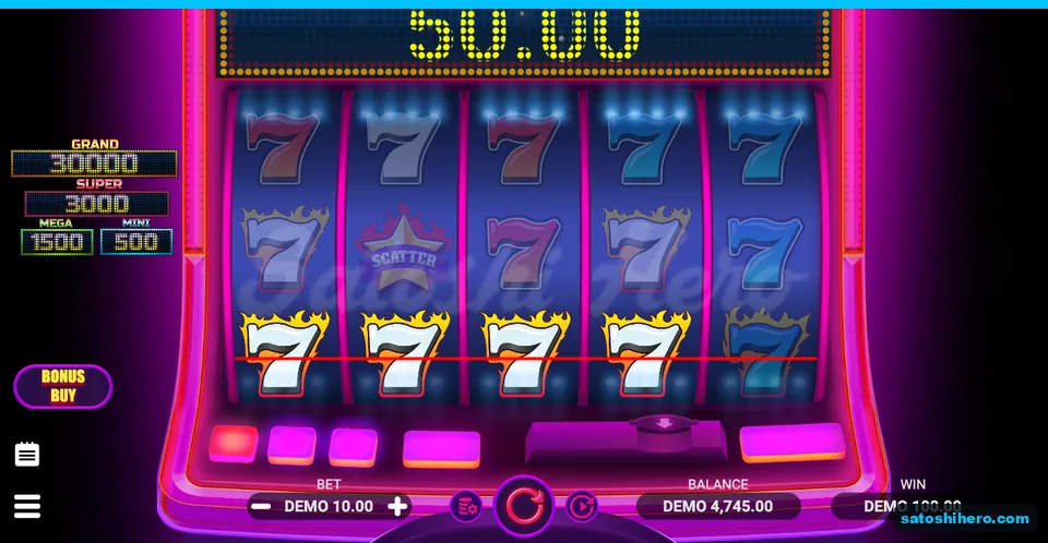 $100.00 win with four white flaming sevens