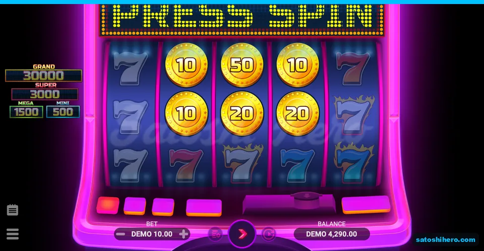 Six Bonus coins waiting over dimmed reels