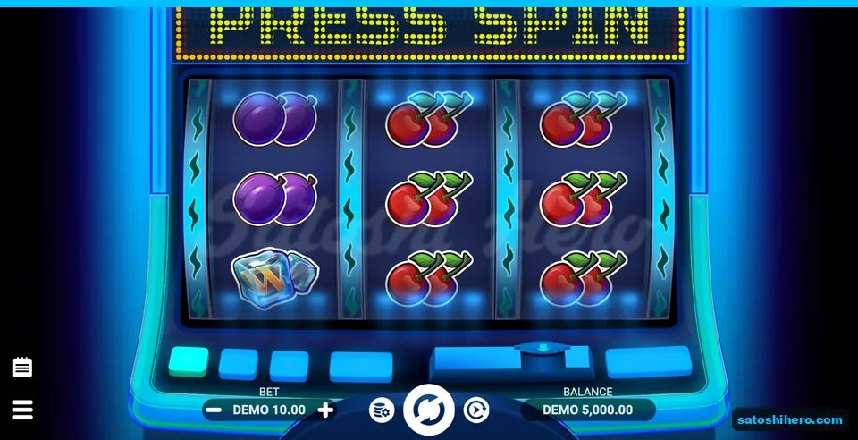 5,000.00 balance beneath fruit reels and ice Wild