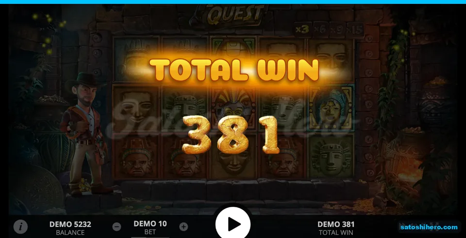 381 total win shown beneath the x15 multiplier strip