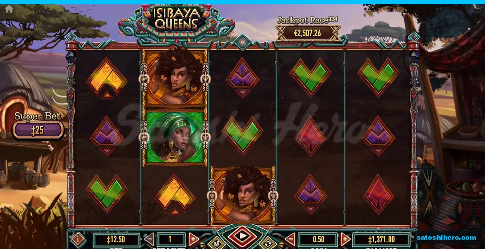 Spin settled with queen portraits and card-suit gems