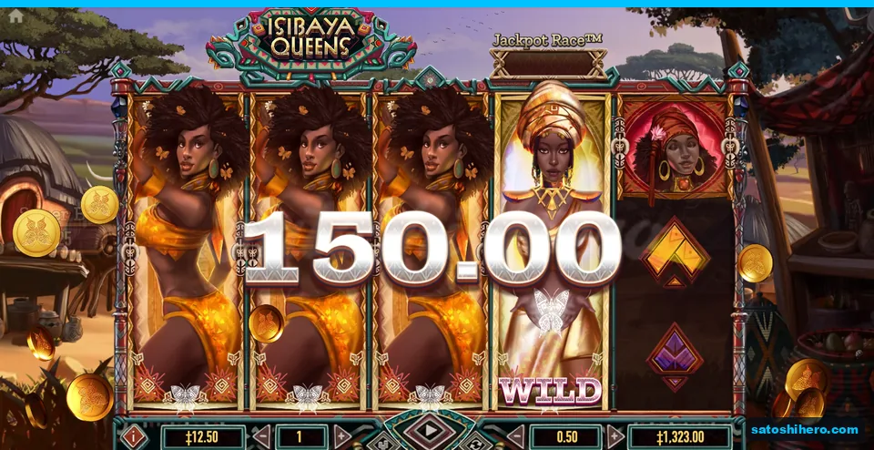 Queen and Wild reels expanded for a 150.00 win