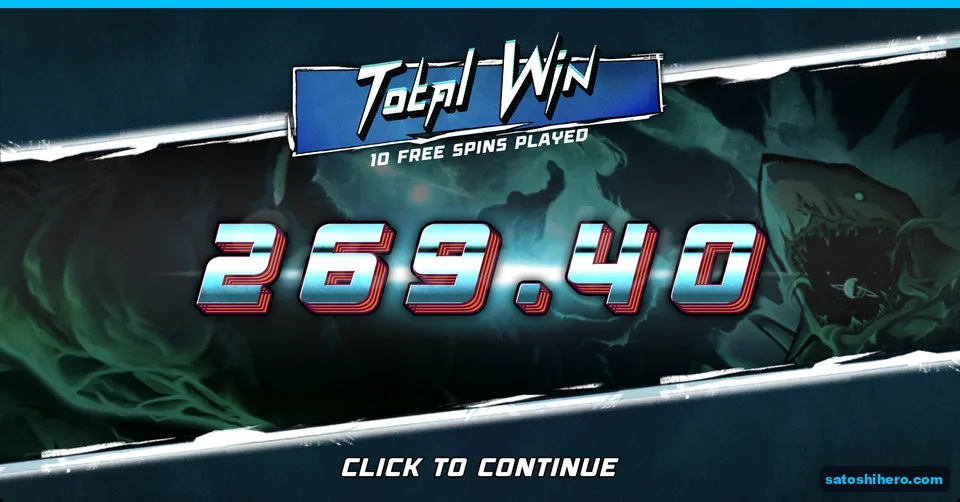 Total card shows $269.40 from free spins