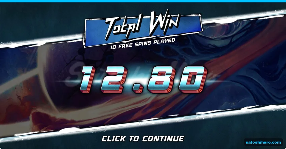Total card shows $12.80 from free spins