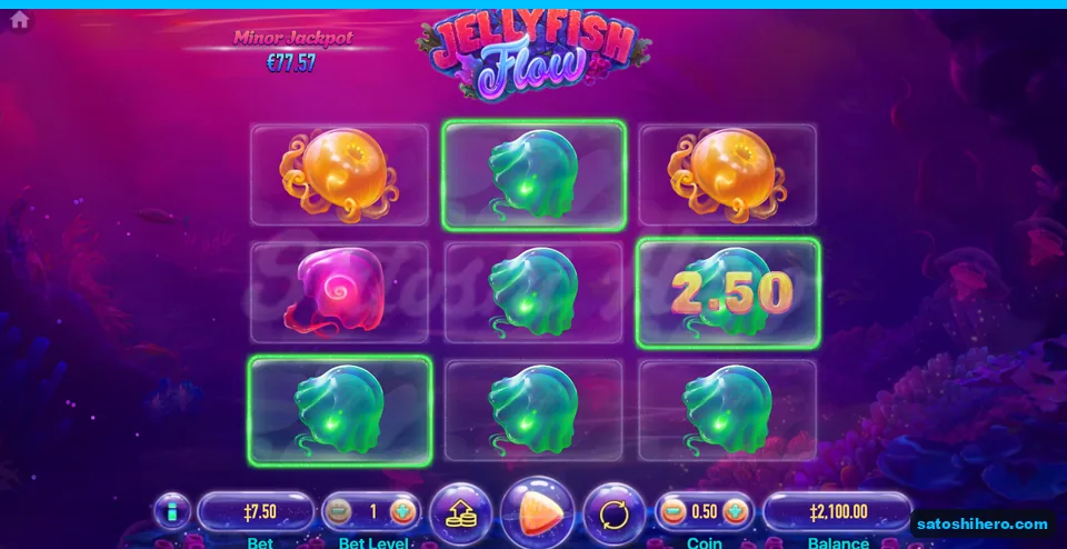 Green symbols highlight a paid ways win
