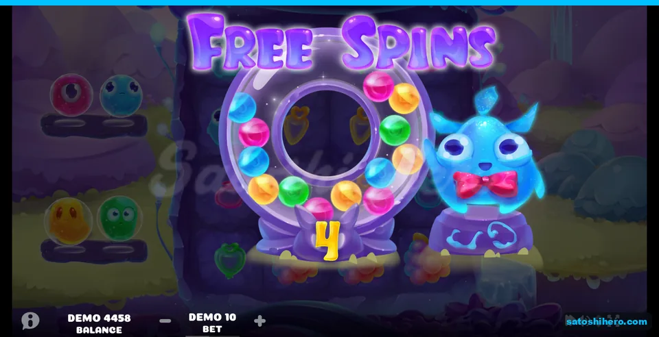 Start card showing glass ball machine and blue creature